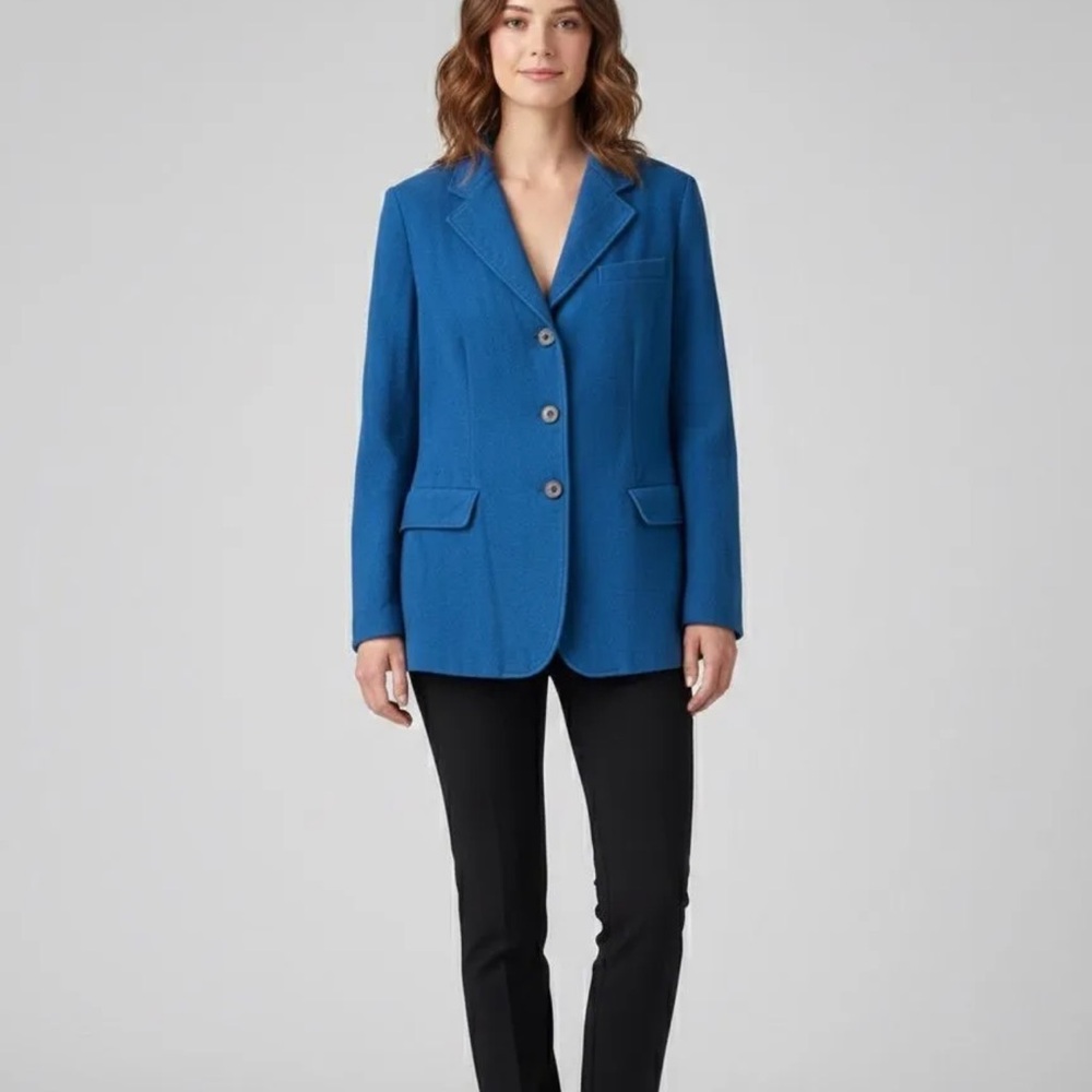 Jil Sander Electric Blue Single-Breasted Blazer (price tag removed)
